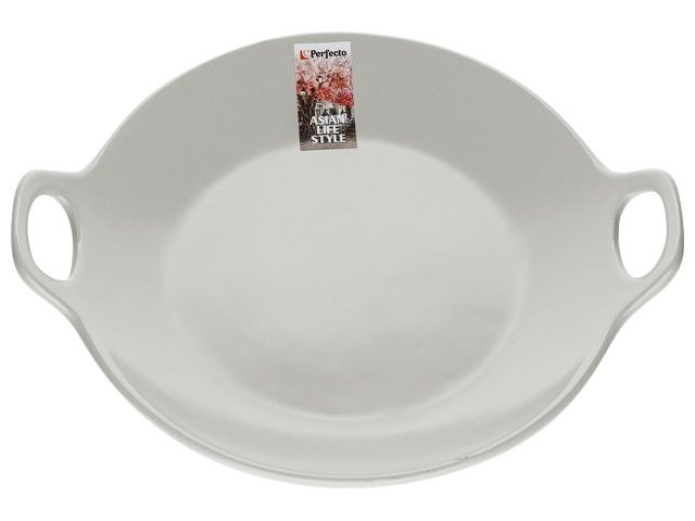 Купить тарелка-блюдо керамическая, 24х20.3х4.5 см, серия ASIAN, серая, PERFECTO LINEA (17-102403)