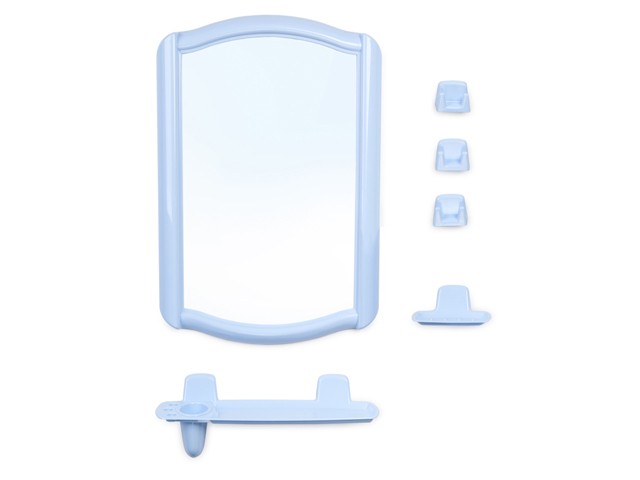 Купить набор для ванной Berossi 46 (Беросси 46), светло-голубой, BEROSSI (Изделие из пластмассы. Размер зеркало 352 х 520 мм) (НВ04608000)