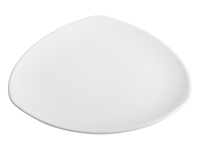Купить тарелка обеденная керамическая, 270 мм, треугольная, серия Трабзон, белая, PERFECTO LINEA (Супер цена!) (16-327004)