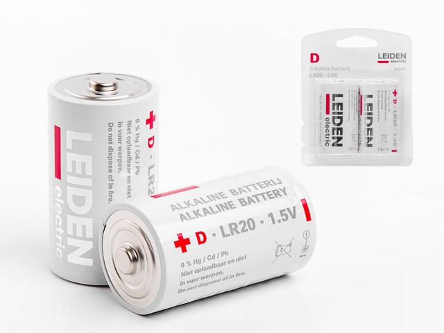 Купить батарейка D LR20 1,5V alkaline 2шт. LEIDEN ELECTRIC (808005)