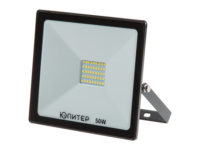 Купить прожектор светодиодный 50 Вт 6500K IP64 ЮПИТЕР (3800 лм, холодный белый свет) (JP1201-50)