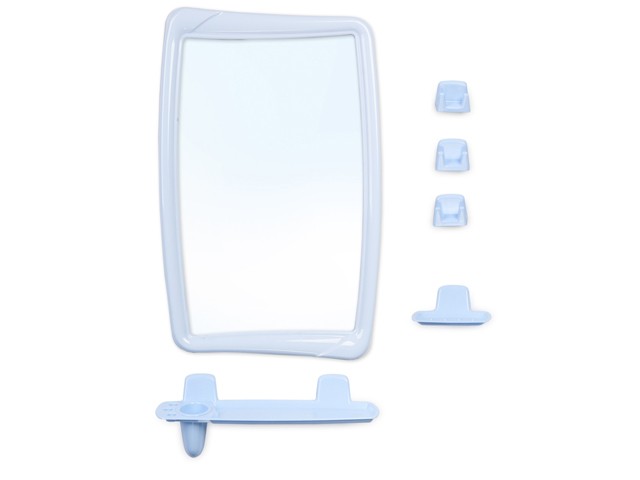 Купить набор для ванной Berossi 51 (Беросси 51), светло-голубой, BEROSSI (Изделие из пластмассы. Размер зеркало 346 х 546 мм) (НВ05108000)