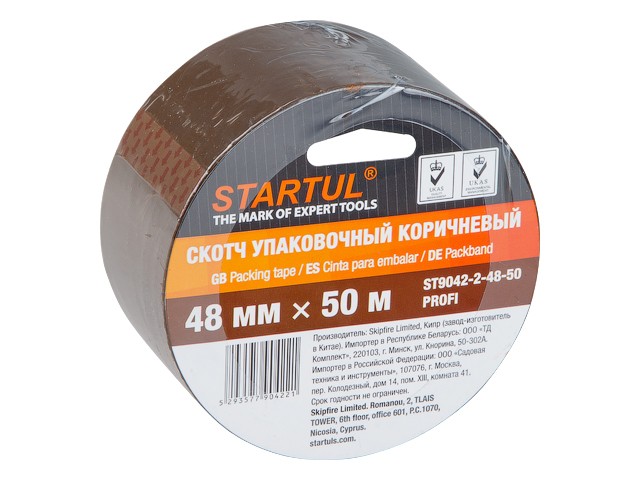 Купить скотч упаковочный коричневый 48ммх50м STARTUL PROFI (ST9042-2-48-50)