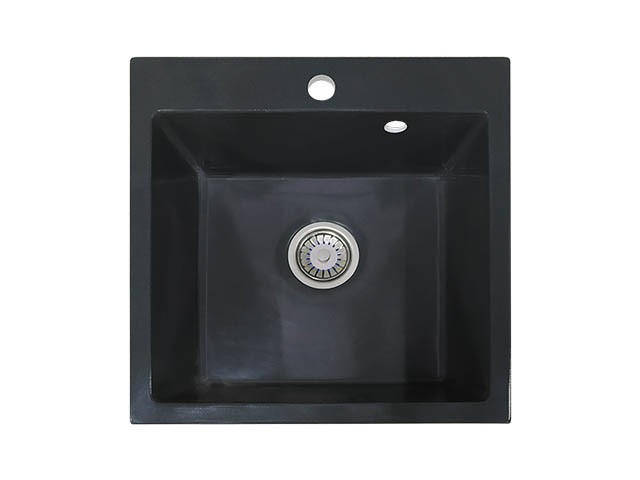 Купить мойка кухонная из искусственного камня STAR черный, 505х515 mm, AV Engineering (AV505515SBK)