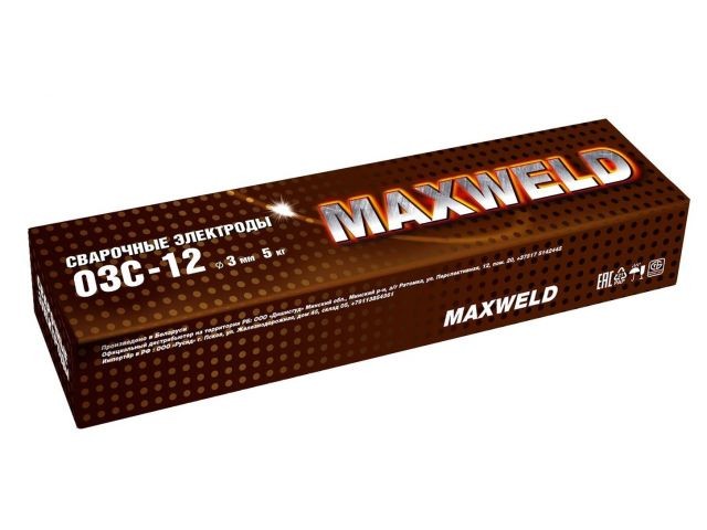 Купить электроды ОЗС-12 ф 3мм (уп. 5 кг) MAXWELD (Аналог МР-3, улучшенная линейка) (4631151467846)