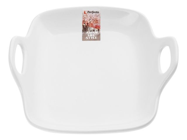 Купить тарелка-блюдо керамическая, 19х18.5х4.7 см, серия ASIAN, белая, PERFECTO LINEA (17-101900)