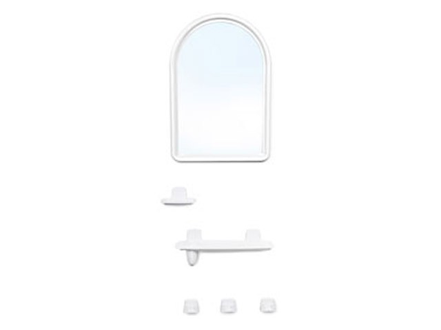 Купить набор для ванной Berossi 56 (Беросси 56), снежно-белый, BEROSSI (Изделие из пластмассы. Размер зеркало 360 х 520 мм) (НВ05601000)