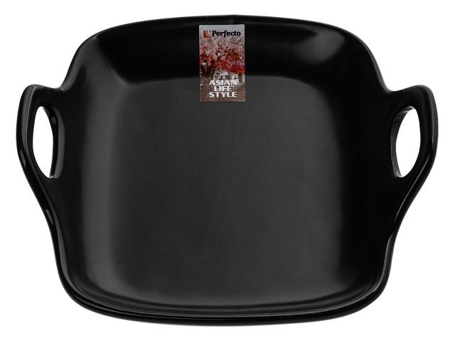 Купить тарелка-блюдо керамическая, 19х18.5х4.7 см, серия ASIAN, черная, PERFECTO LINEA (17-101901)