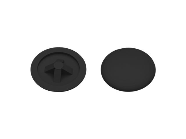 Купить заглушка под отверстие, декоративная 16 мм черная (1000 шт в пакете) STARFIX (SM-62538-1000)
