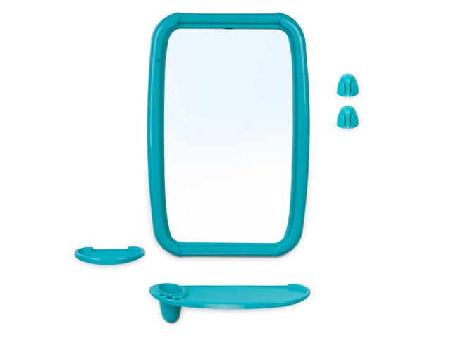 Купить набор для ванной Optima (Оптима), бирюза, BEROSSI (Изделие из пластмассы. Размер зеркало 346 х 515 мм) (НВ06137000)