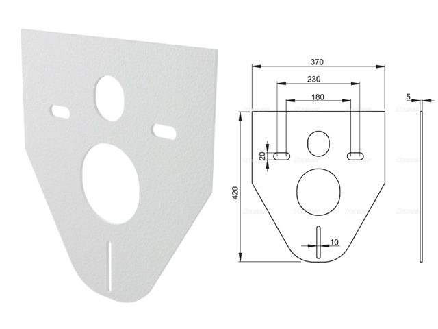 Купить звукоизоляционная плита для подвесного унитаза и для биде (M91) (KIS-M091) (Komfort)
