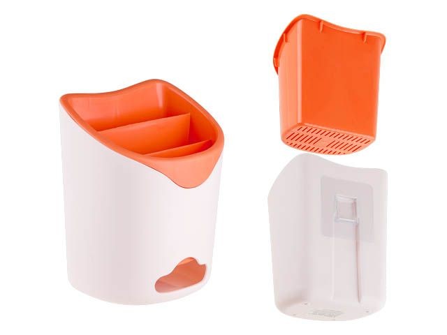 Купить подставка для столовых приборов, бело-оранжевая, PERFECTO LINEA (34-118162)