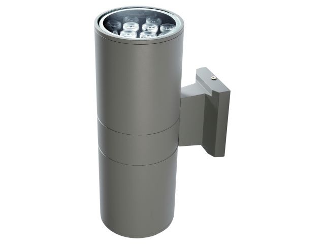 Купить светильник фасадный PWL-300110/30D 2x12w 6500K GR (серый) JAZZWAY (светодиодный,  2160 Лм) (5015128B)