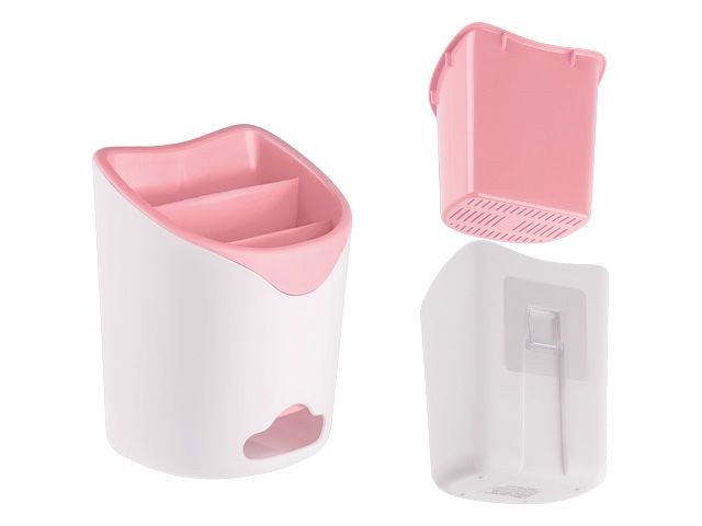 Купить подставка для столовых приборов, бело-розовая, PERFECTO LINEA (34-118161)