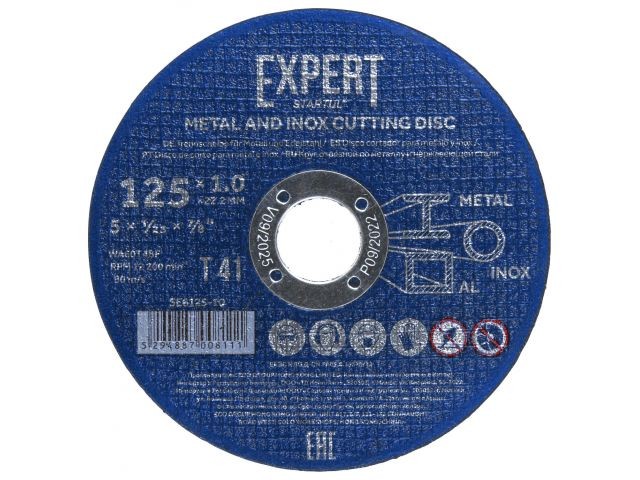 Купить круг отрезной 125х1.0x22.2 мм для металла и нерж. стали EXPERT STARTUL (SE8125-10)