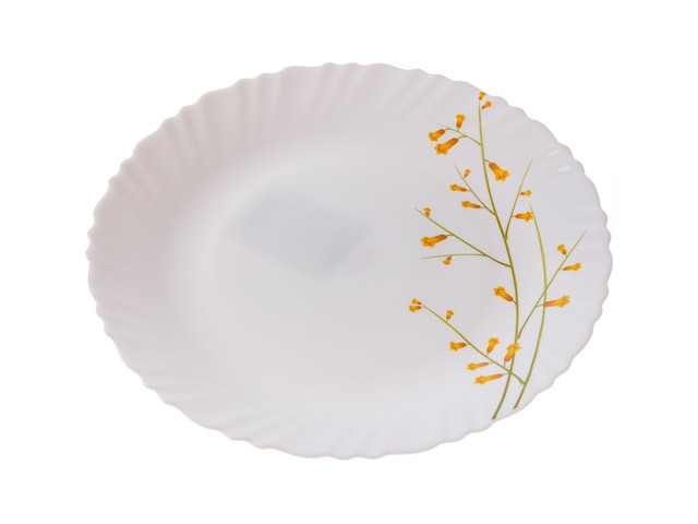 Купить тарелка обеденная стеклокерамическая, 250 мм, круглая, серия Лимонник, DIVA LA OPALA (Collection Classique) (13-125023)