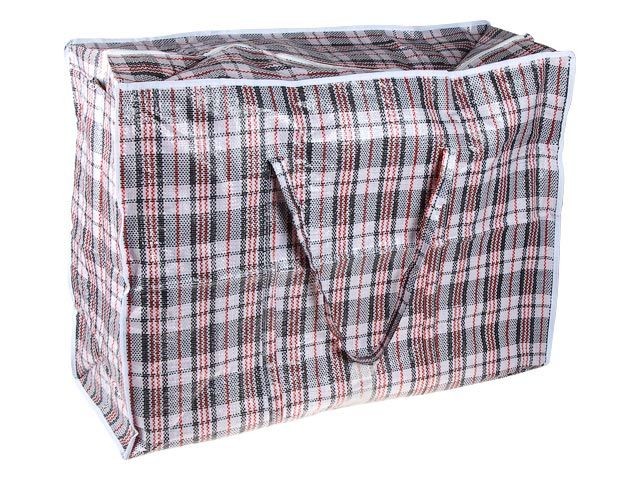 Купить сумка хозяйственная на молнии, в клетку, 80х60х30 см, PERFECTO LINEA (Полипропилен) (42-806030)