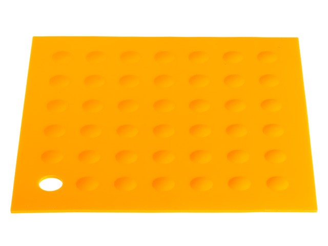 Купить коврик под горячее силиконовый, квадратный, 17.5 х 17.5 см, оранжевый, PERFECTO LINEA (23-006014)