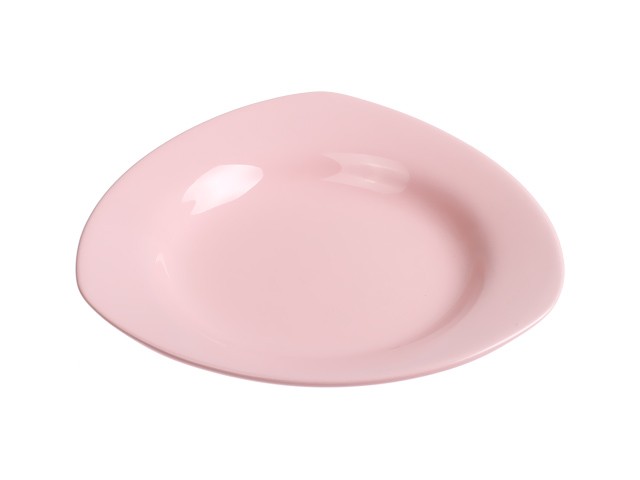 Купить тарелка глубокая керамическая, 225 мм, треугольная, серия Трабзон, розовая, PERFECTO LINEA (Супер цена!) (17-322551)