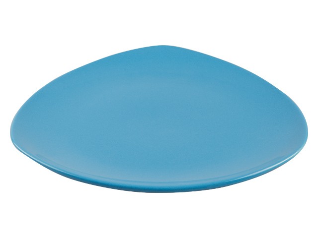 Купить тарелка обеденная керамическая, 270 мм, треугольная, серия Трабзон, синяя, PERFECTO LINEA (Супер цена!) (16-327401)