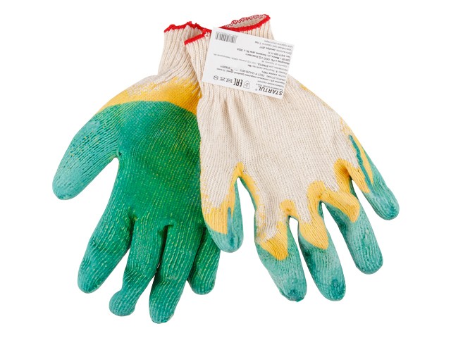 Купить перчатки х/б с латексным покрытием (двойной облив) 13класс STARTUL (ST7166)