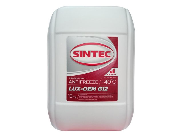 Купить антифриз Sintec-40 G12 Lux (красный) 10кг (756665) (SINTEC)