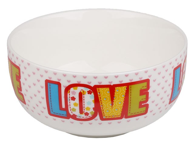 Купить миска керамическая, 500 мл, Love, цвета, PERFECTO LINEA (30-825528)