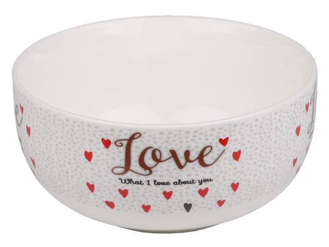 Купить миска керамическая, 500 мл, Love, сердца, PERFECTO LINEA (30-825529)