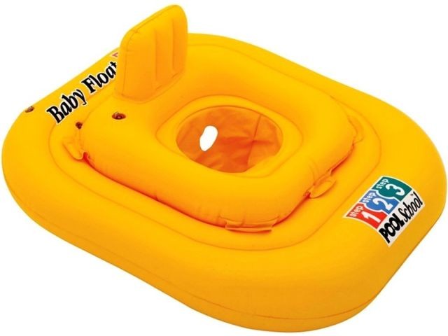 Купить надувной круг для плавания с сиденьем Pool School Deluxe, 79х79 см, INTEX (от 1 до 2 лет) (56587EU)