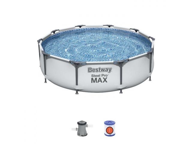 Купить каркасный бассейн Steel Pro MAX, 305 х 76 см, комплект, BESTWAY (56408)