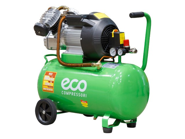 Купить компрессор ECO AE-502-3 (440 л/мин, 8 атм, коаксиальный, масляный, ресив. 50 л, 220 В, 2.20 кВт)