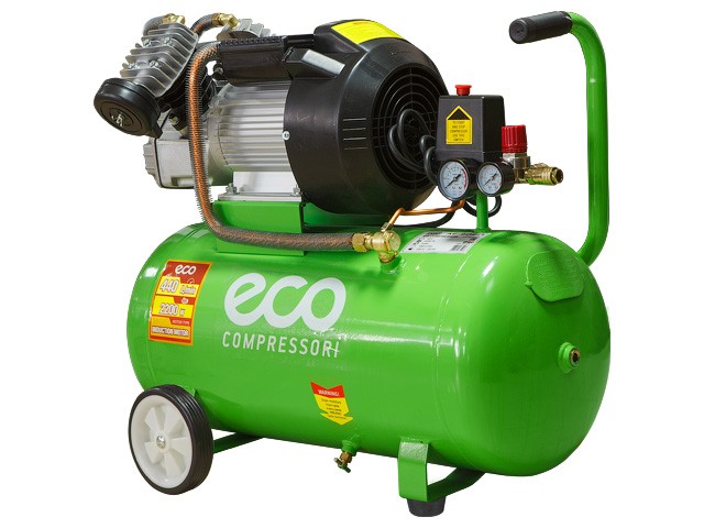 Купить компрессор ECO AE-502-1 (440 л/мин, 8 атм, коаксиальный, масляный, ресив. 50 л, 220 В, 2.20 кВт)