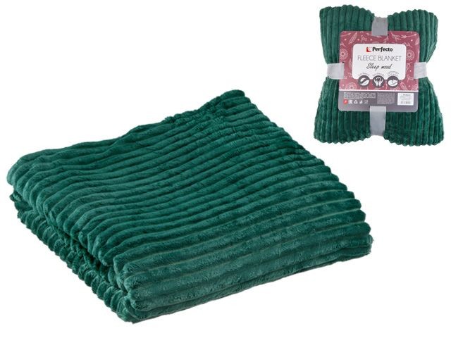 Купить покрывало флисовое 150x200 см., зеленое, серия Sleep mood, PERFECTO LINEA (60-150212)