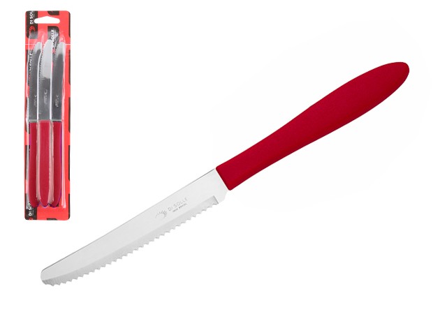 Купить набор ножей столовых, 3шт., серия PRISMA, красные, DI SOLLE (Супер цена! Длина: 210 мм, длина лезвия: 104 мм, толщина: 0,8 мм. Прочная пластиковая руч