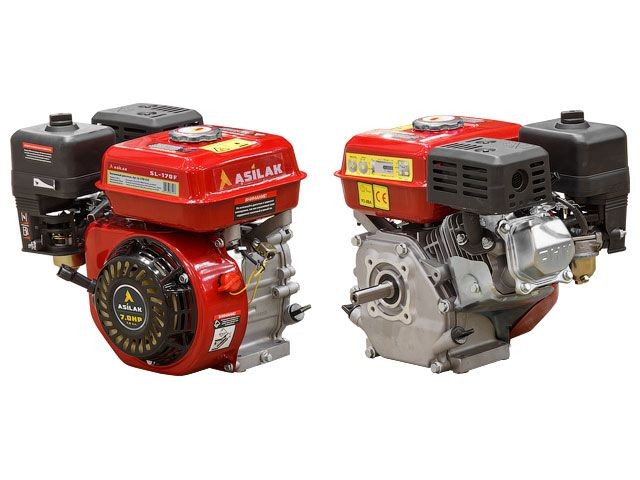 Купить двигатель 7.0 л.с. бензиновый (цилиндрический вал диам. 19 мм.) (Макс. мощность: 7.0 л.с; Цилиндр. вал д.19 мм.) (SL-170F-D19) (ASILAK)
