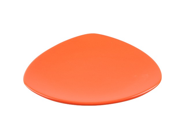 Купить тарелка десертная керамическая, 220 мм, треугольная, серия Трабзон, оранжевая, PERFECTO LINEA (Супер цена!) (16-321200)