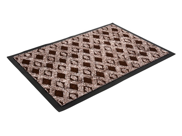Купить коврик придверный влаговпитывающий, Hall, 40х60 см, коричневый, VORTEX (22397) (ВОРТЕКС)