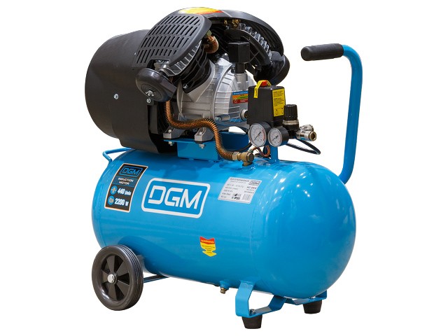 Купить компрессор DGM AC-254 (440 л/мин, 8 атм, коаксиальный, масляный, ресив. 50 л, 220 В, 2.20 кВт)