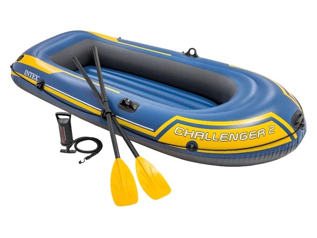 Купить надувная лодка двухместная INTEX Challenger 2 с веслами и насосом (68367NP)