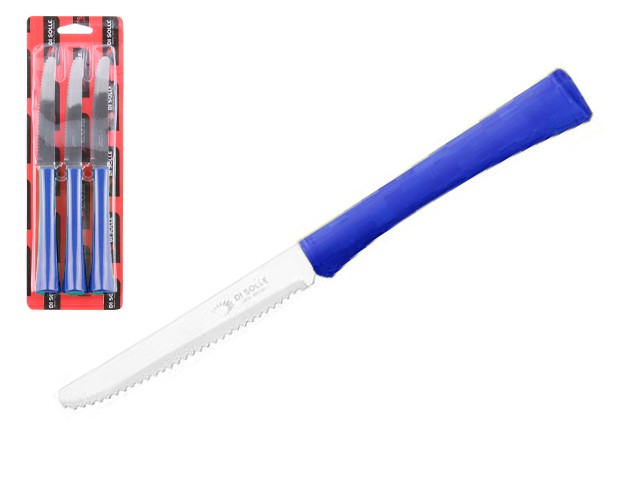 Купить набор ножей столовых, 3шт., серия INOVA D+, голубые сан марино, DI SOLLE (Супер цена! Длина: 217 мм, длина лезвия: 101 мм, толщина: 0,8 мм. Прочная пл