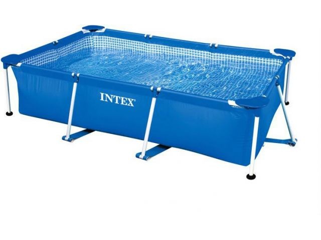 Купить каркасный бассейн Rectangular Frame, прямоугольный, 220х150х60 см, INTEX (от 6 лет) (28270NP)