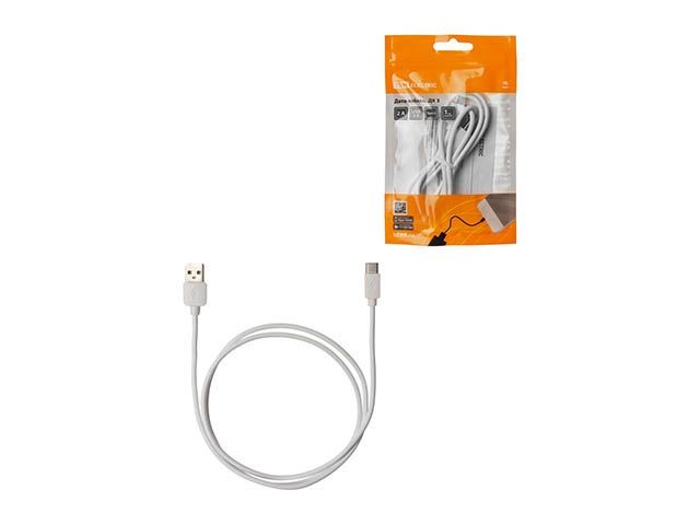 Купить дата-кабель, ДК 5, USB - USB Type-C, 1 м, белый, TDM (SQ1810-0305)