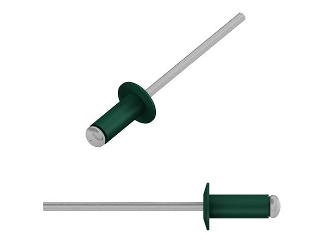 Купить заклепка вытяжная 4.8х12 мм алюминий/сталь, RAL 6005 (25 шт в зип-локе) STARFIX (Цвет зеленый мох) (SMZ1-84499-25)