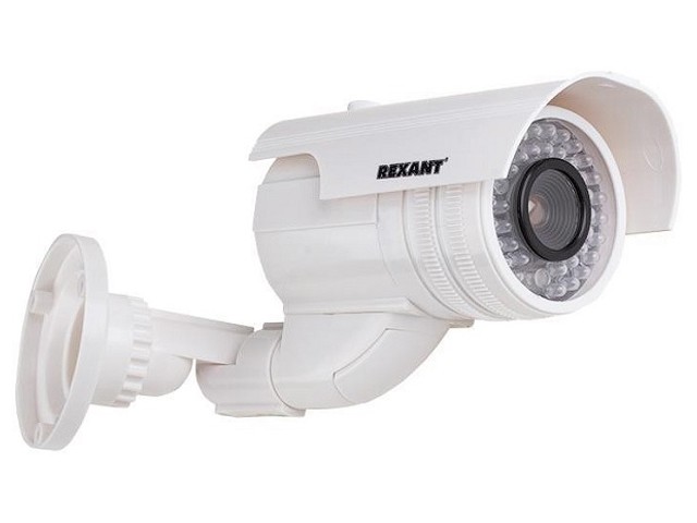 Купить муляж камеры уличной, цилиндрическая (белая)  REXANT (45-0240)