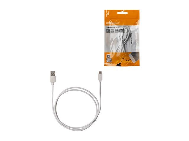 Купить дата-кабель, ДК 6, USB - Lightning, 1 м, белый, TDM (SQ1810-0306)