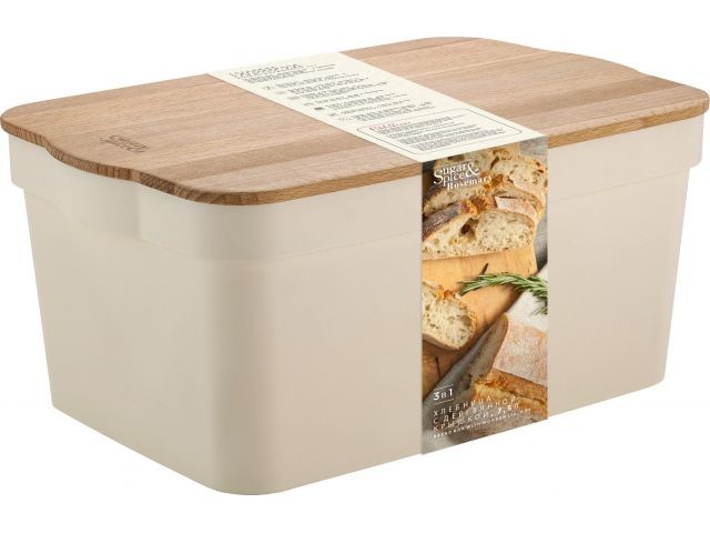 Купить хлебница с деревянной крышкой, 7,5 л., Rosemary, 325х214х145 мм., SUGAR&SPICE (SE106412996)