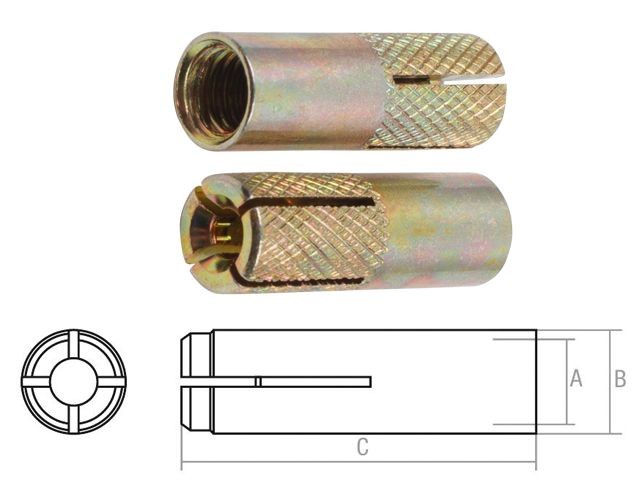 Купить анкер забиваемый М6х8х25 мм (4 шт в зип-локе) STARFIX (SMM1-44201-4)