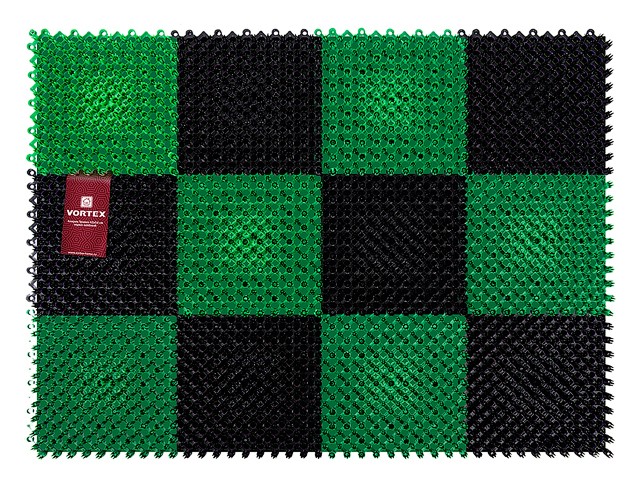 Купить коврик придверный, 42х56 см, "Травка", черно-зеленый, VORTEX (23001) (ВОРТЕКС)