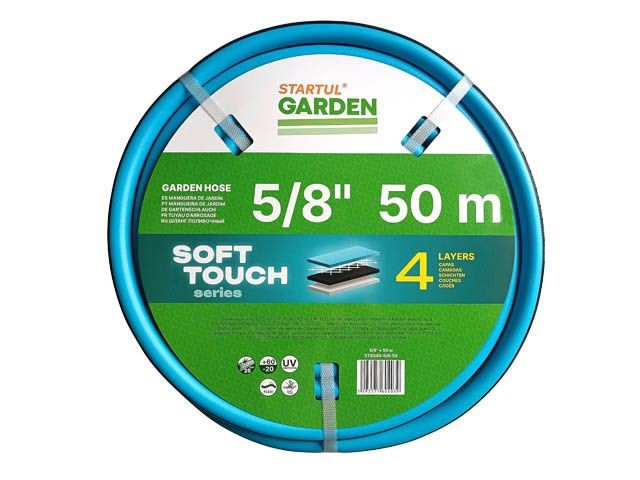 Купить шланг поливочный 5/8" 50м STARTUL GARDEN SOFT TOUCH (ST6040-5/8-50) (4 слоя)
