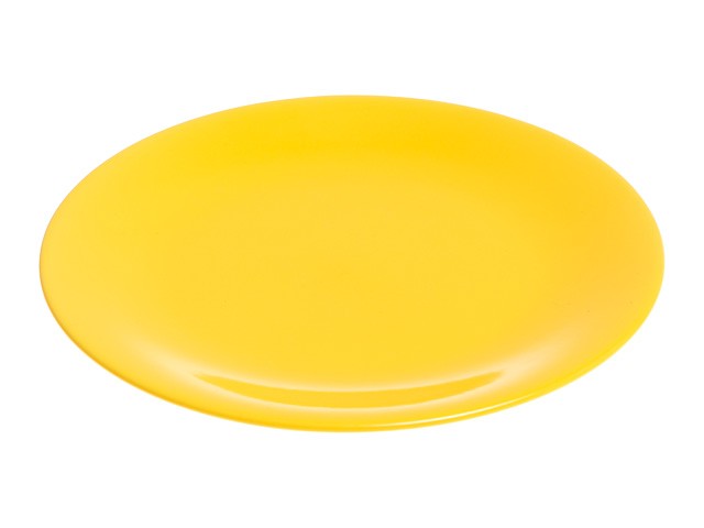 Купить тарелка обеденная керамическая, 253 мм, круглая, серия Самсун, желтая, PERFECTO LINEA (Супер цена!) (16-255117)